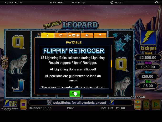 Lightning Leopard Flippin' Retrigger